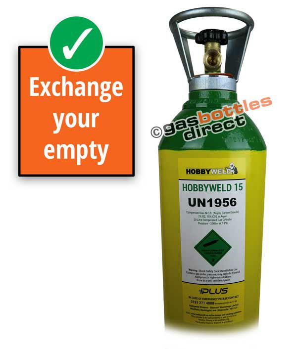 Hobbyweld 15 Plus Welding Gas Cylinder Refill